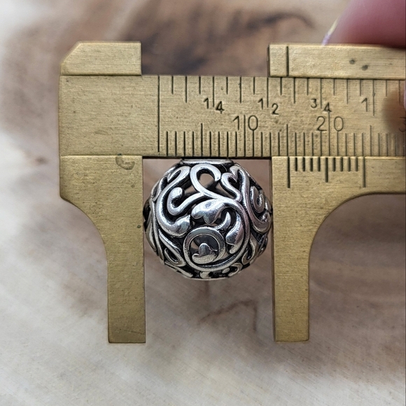 Elfbead Heart Openwork Bead/Charm - Picture 6 of 7